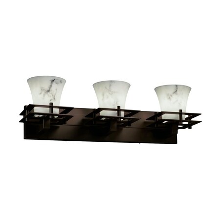 Justice Design Group CandleAria 4-Light Chandelier - Dark Bronze Finish with Cream Faux Candle Resin Shade